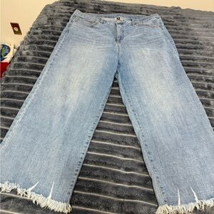 INC International Concepts Light Blue Flare Jeans